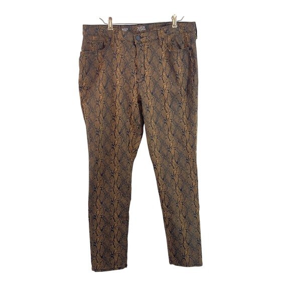 a.n.a Denim - ANA High Rise Skinny‎ Jeans 18 Womens Snake Print Brown Black Chic